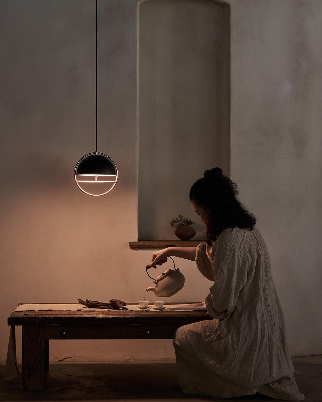 Brenora Steel Pendant Light-Moonnatur