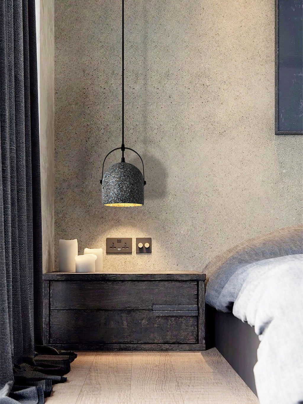 Cindelwren Cement Pendant Light-Moonnatur