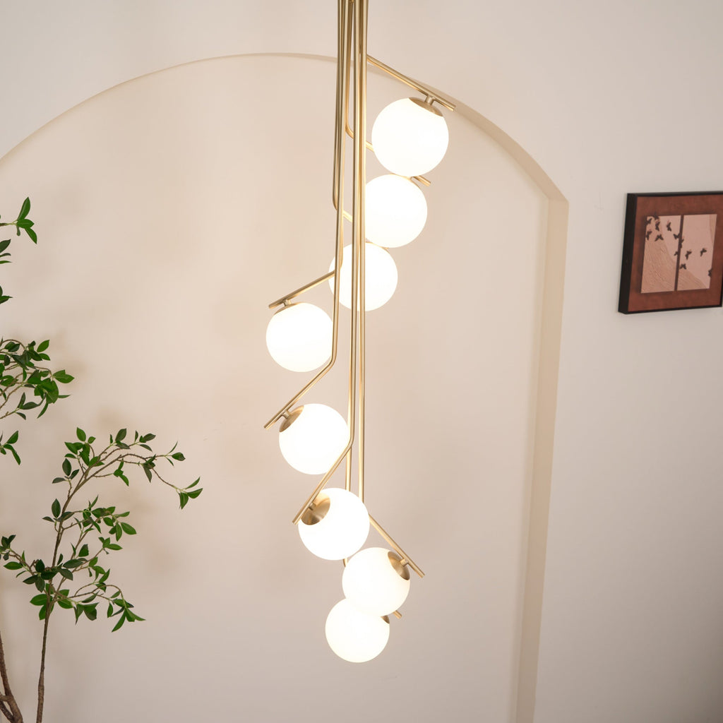 Davenora Glass Chandelier-Moonnatur