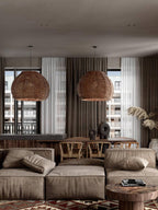 Milrenara Rattan Pendant Light-Moonnatur