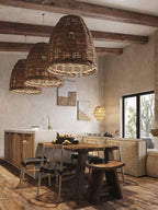 Milrenara Rattan Pendant Light-Moonnatur