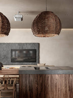 Milrenara Rattan Pendant Light-Moonnatur