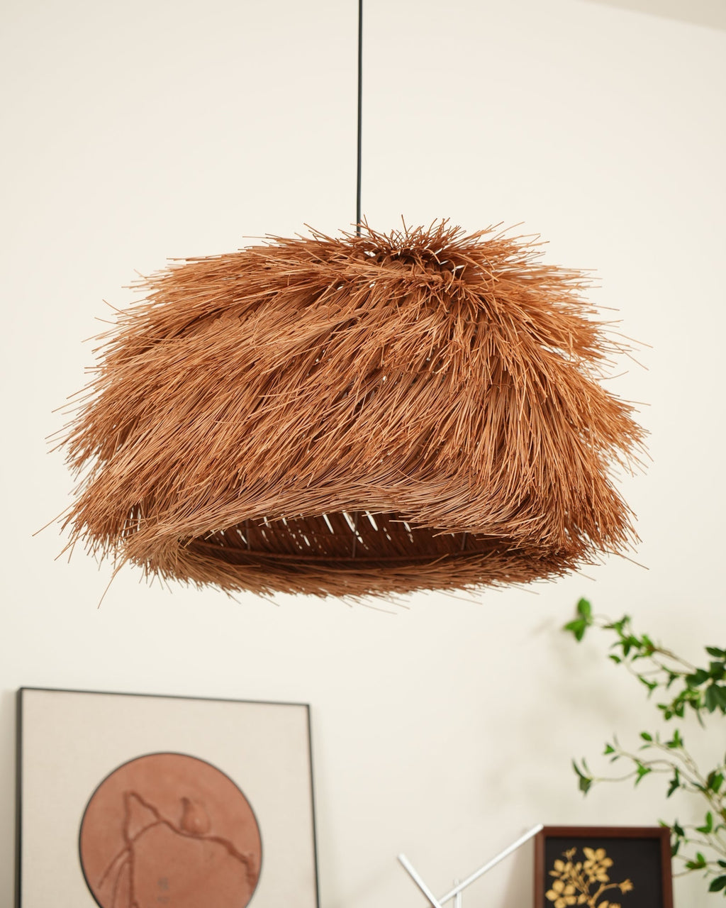 Milrenara Rattan Pendant Light-Moonnatur