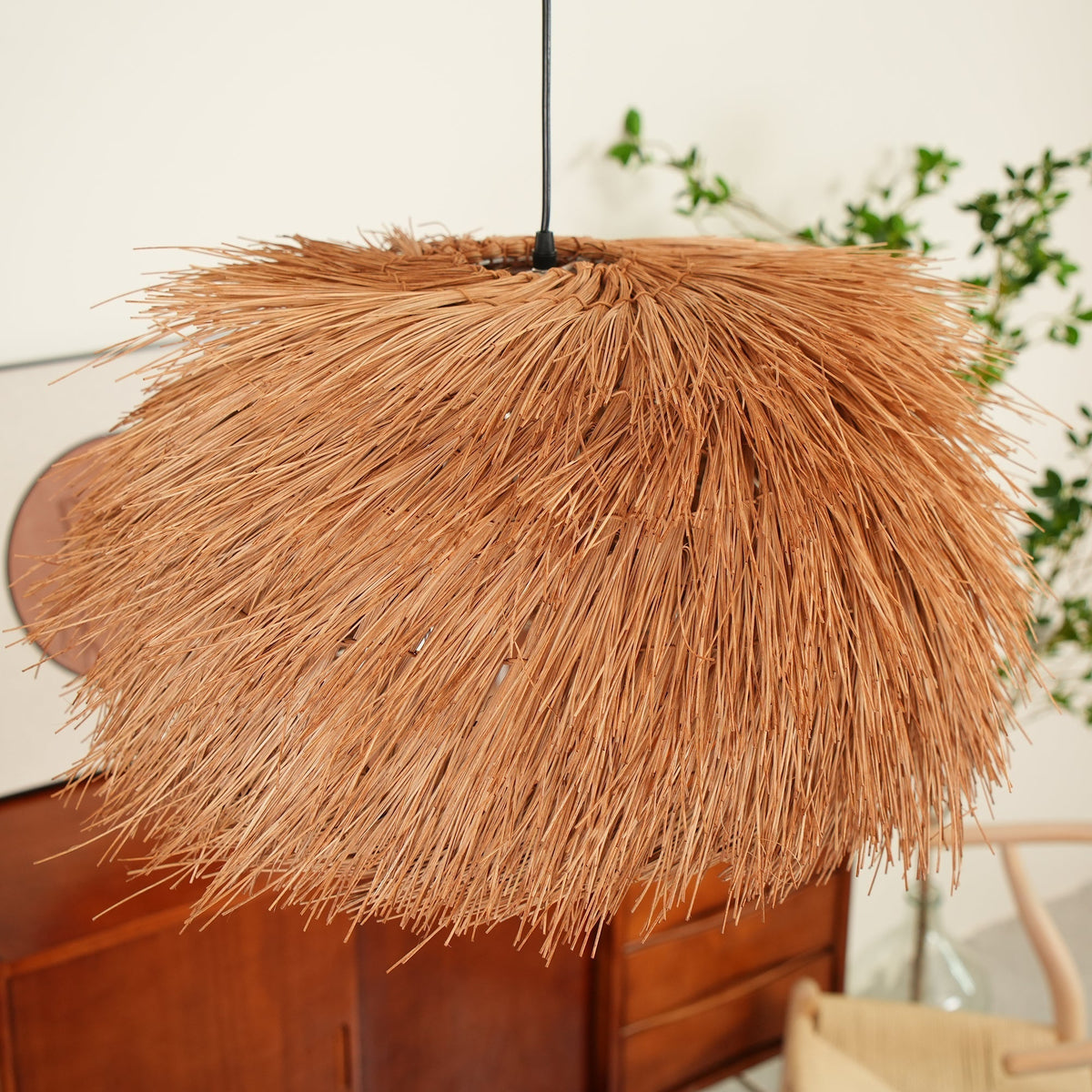 Milrenara Rattan Pendant Light-Moonnatur
