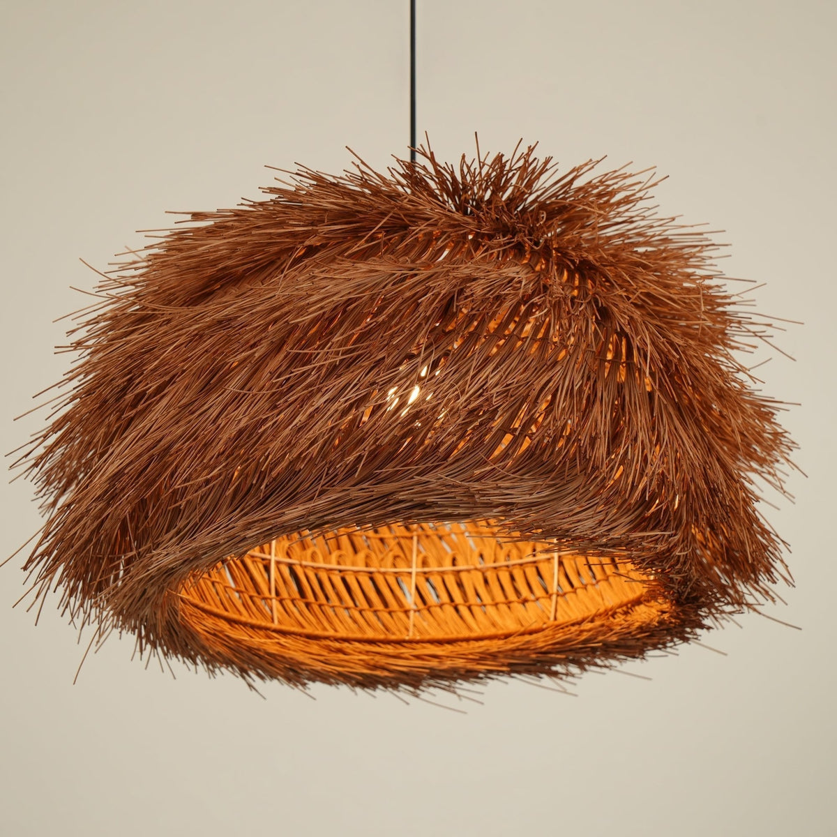 Milrenara Rattan Pendant Light-Moonnatur