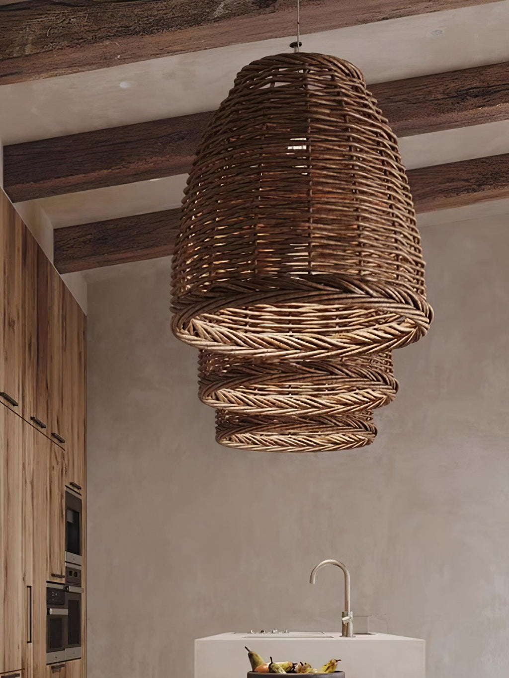 Milrenara Rattan Pendant Light-Moonnatur
