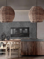 Milrenara Rattan Pendant Light-Moonnatur