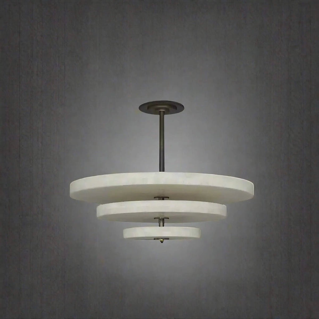 Yarrelholm Alabaster Chandelier-Moonnatur