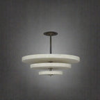 Yarrelholm Alabaster Chandelier-Moonnatur