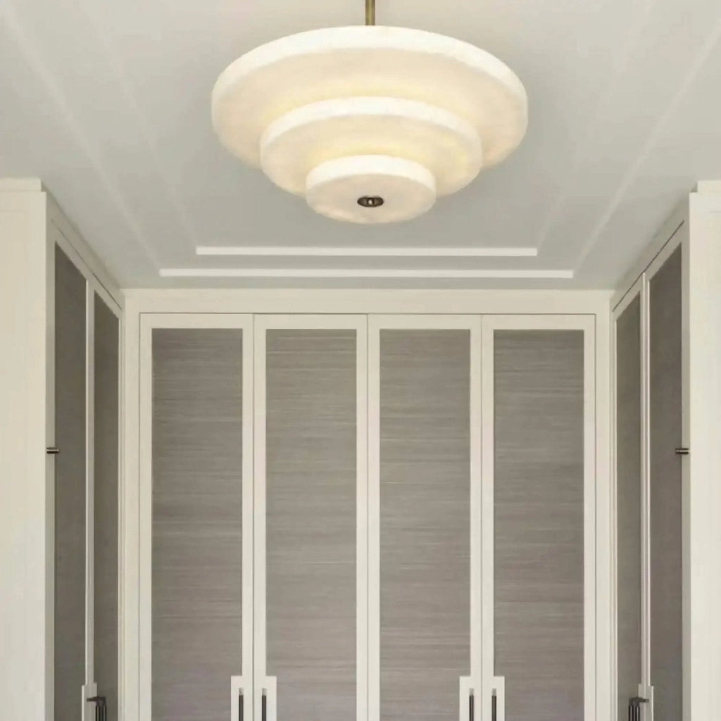 Yarrelholm Alabaster Chandelier-Moonnatur