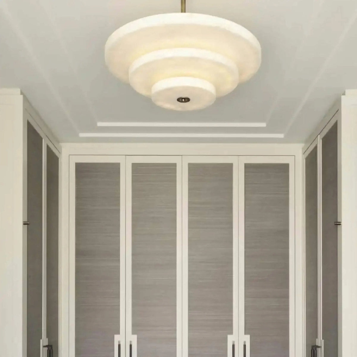 Yarrelholm Alabaster Chandelier-Moonnatur