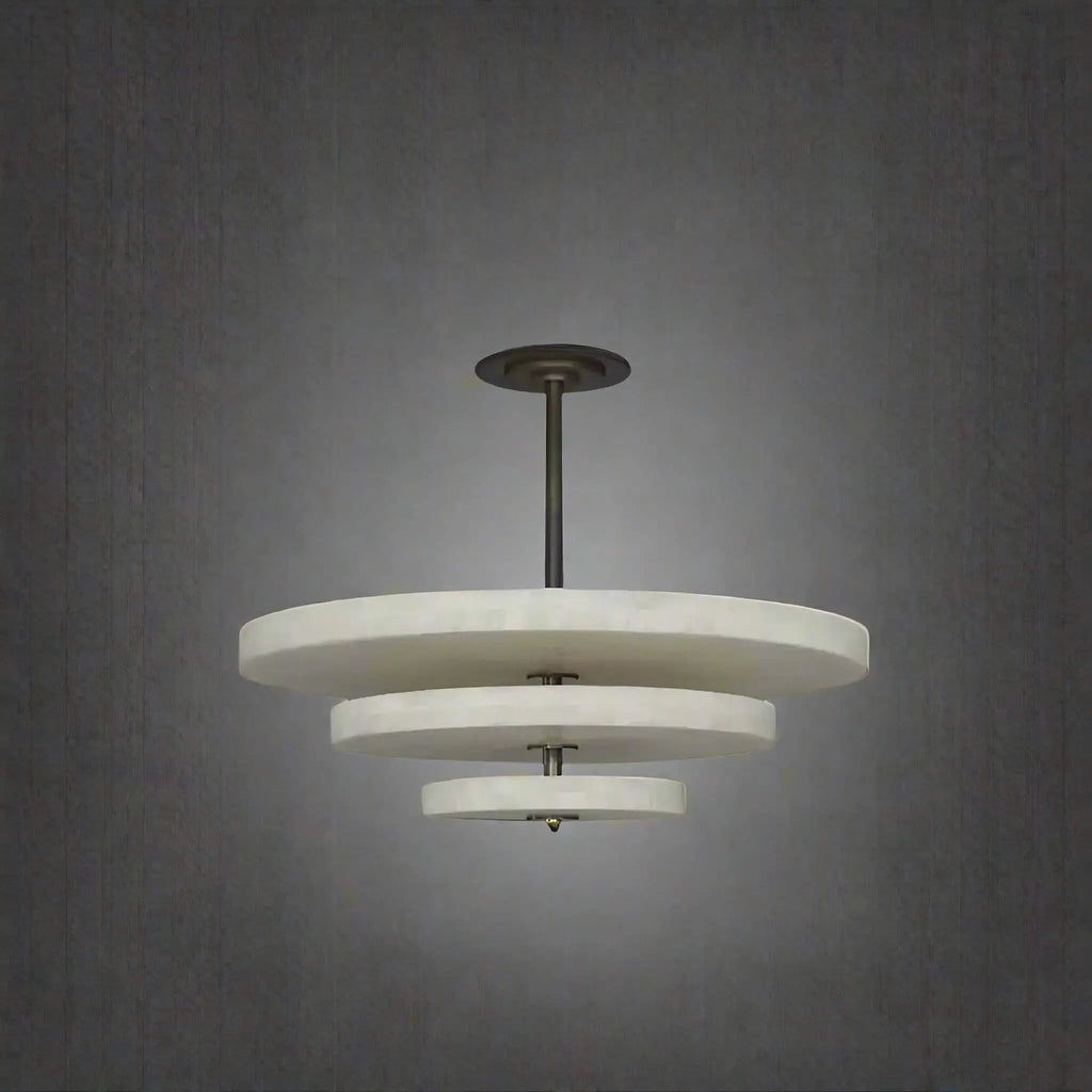 Yarrelholm Alabaster Chandelier-Moonnatur