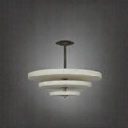 Yarrelholm Alabaster Chandelier-Moonnatur