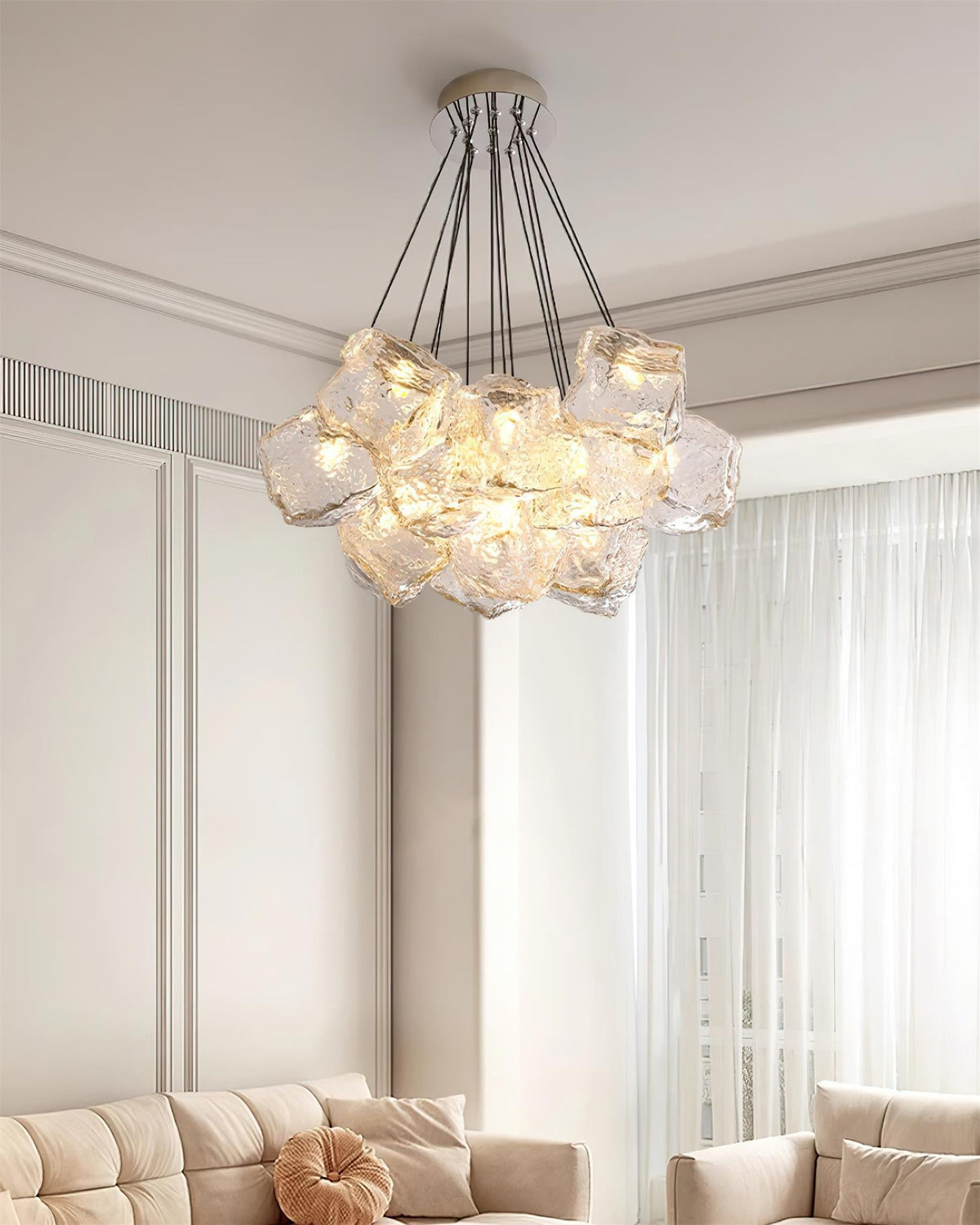 Dorrenlynne Glass Chandelier-Moonnatur