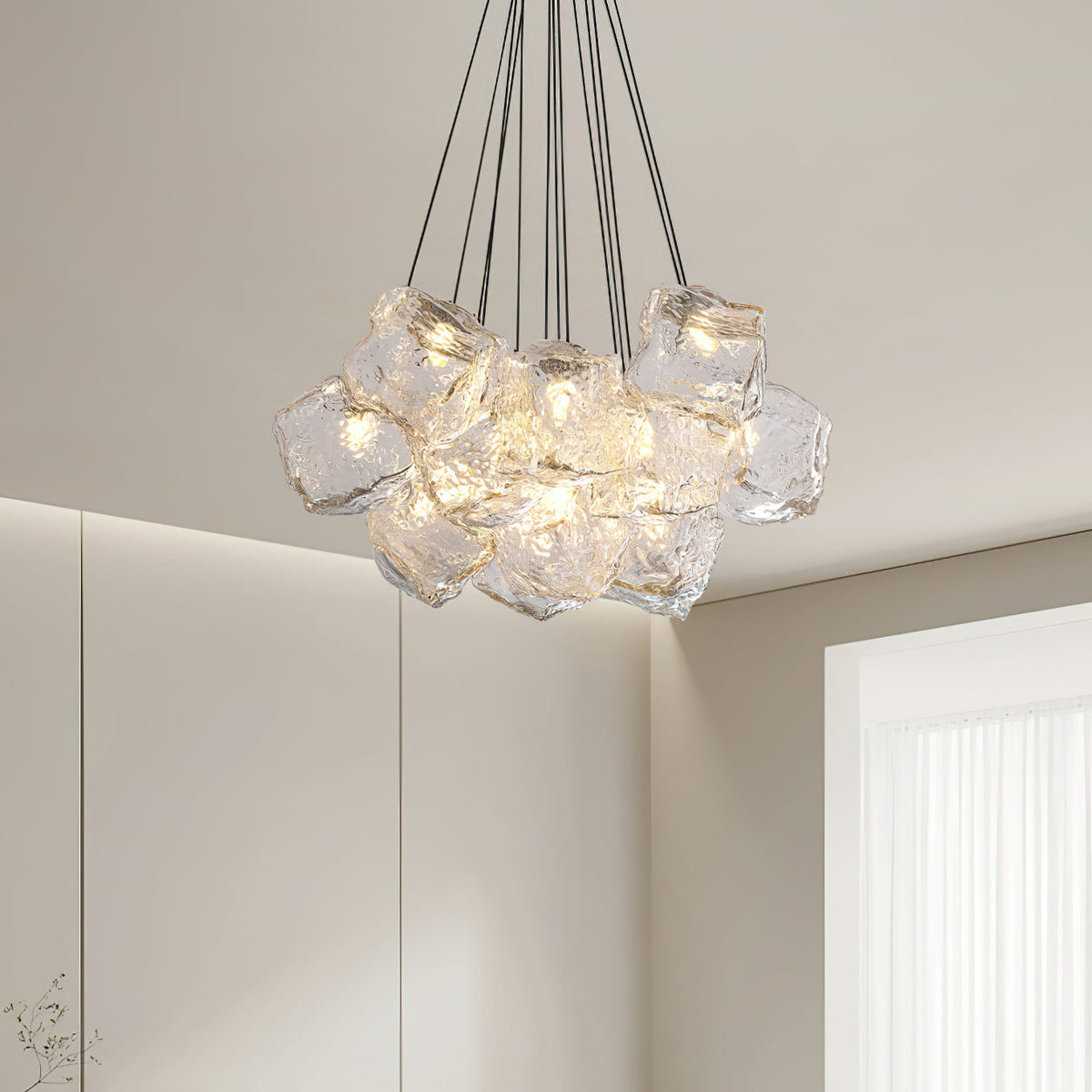 Dorrenlynne Glass Chandelier-Moonnatur