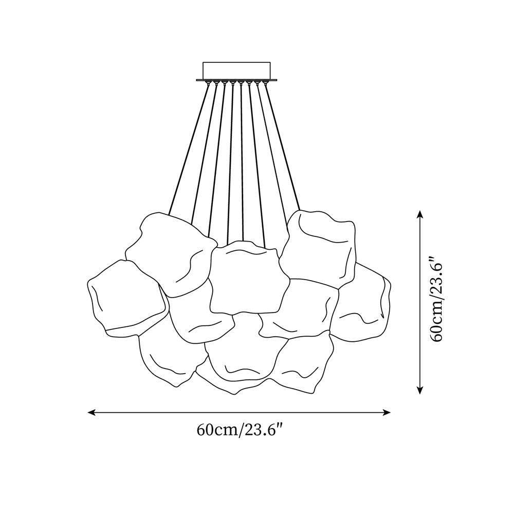 Dorrenlynne Glass Chandelier-Moonnatur