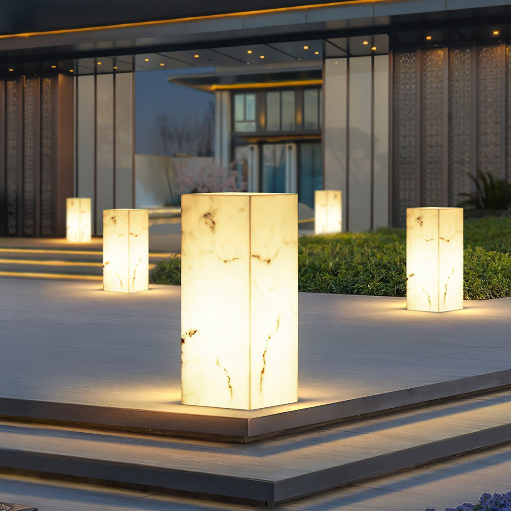 Ferrowelyn Imitation Marble Outdoor Light-Moonnatur