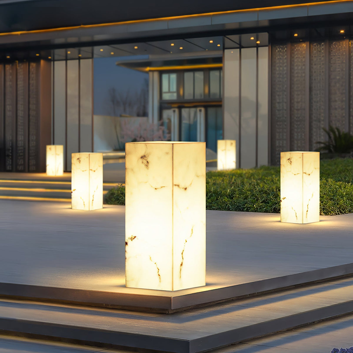 Ferrowelyn Imitation Marble Outdoor Light-Moonnatur