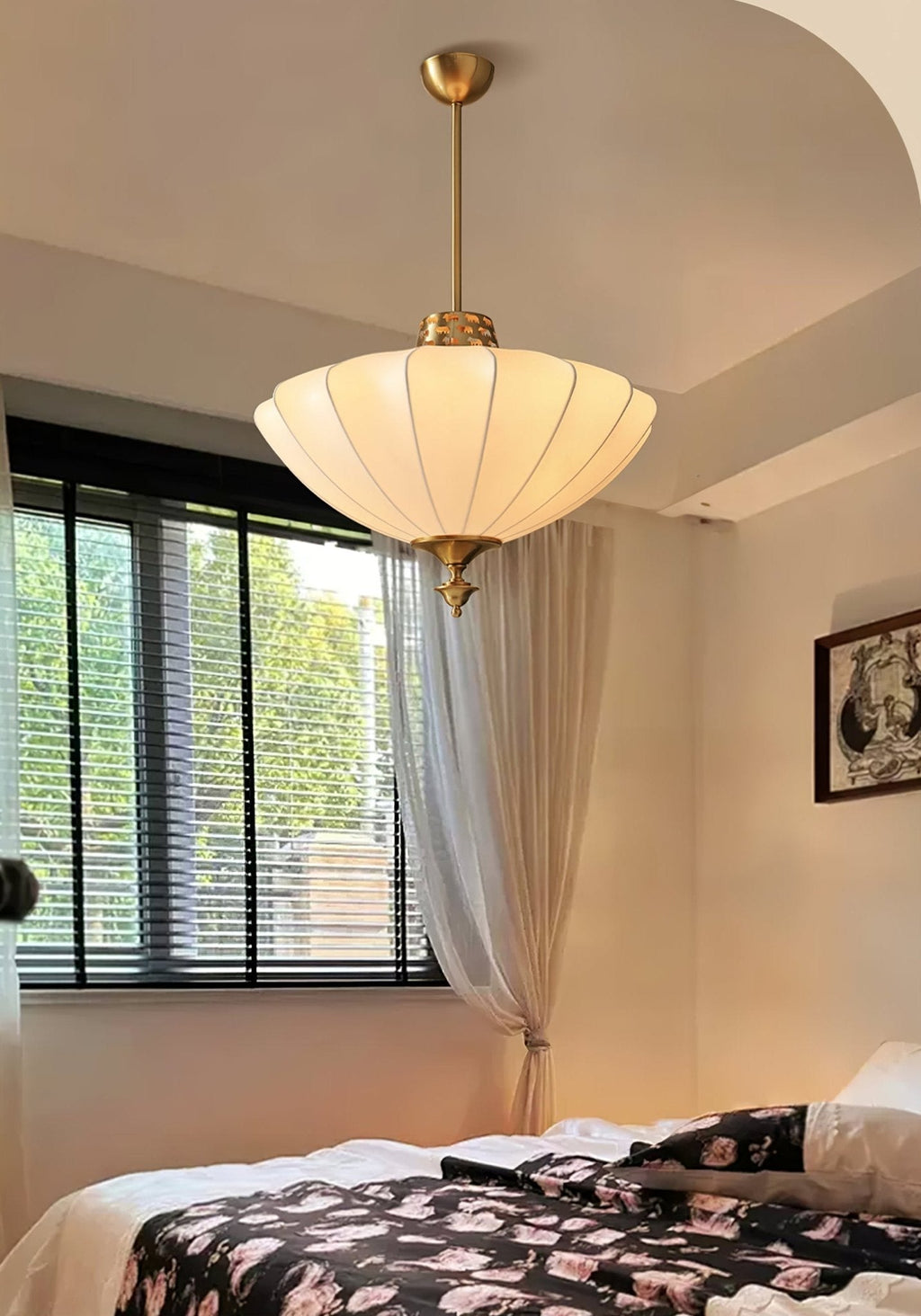 Tovelle Silk Pendant Lamp-Moonnatur