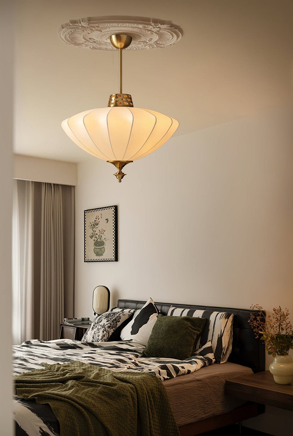 Tovelle Silk Pendant Lamp-Moonnatur