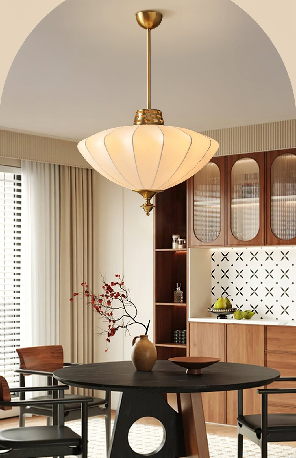 Tovelle Silk Pendant Lamp-Moonnatur
