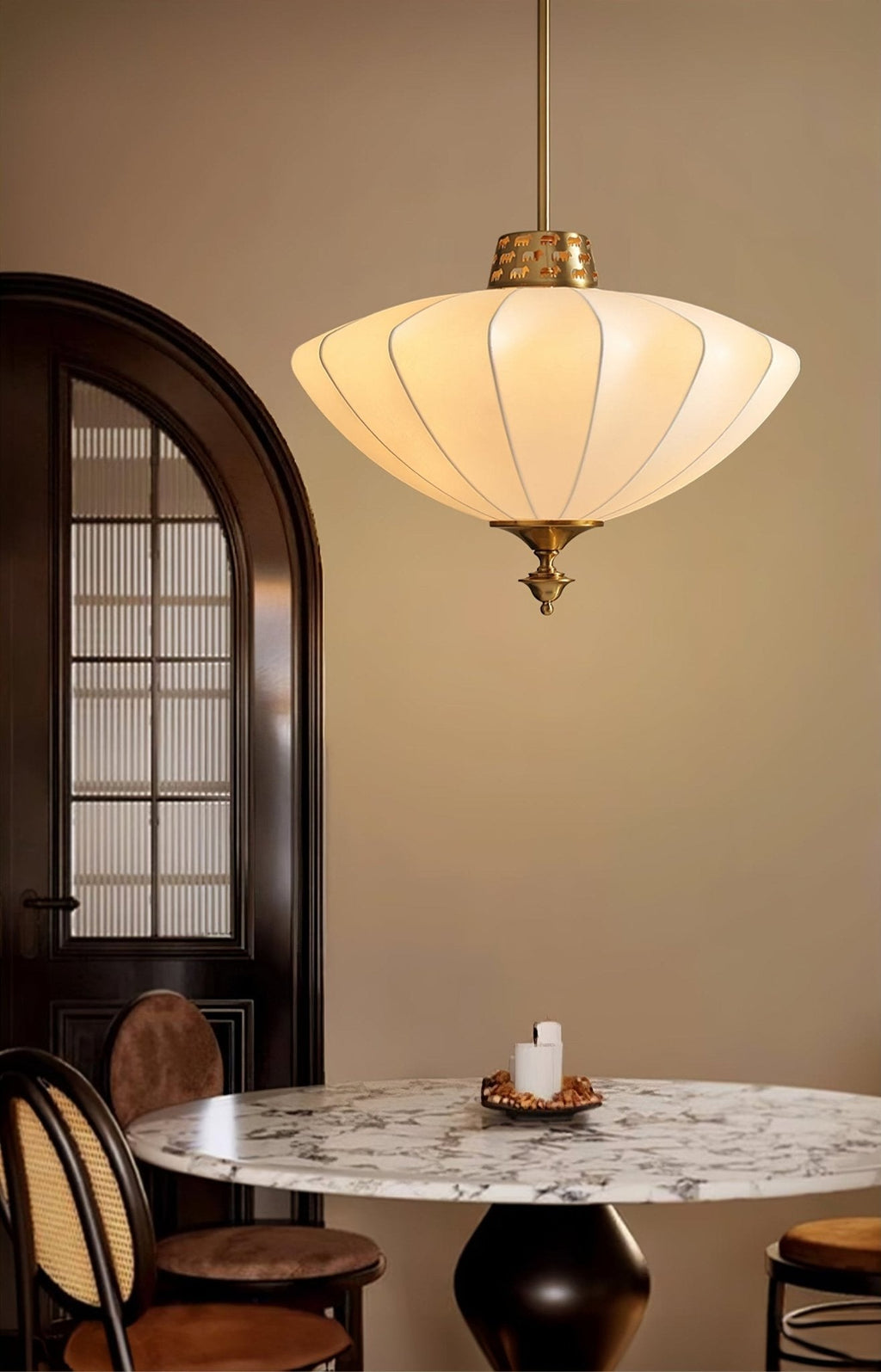 Tovelle Silk Pendant Lamp-Moonnatur