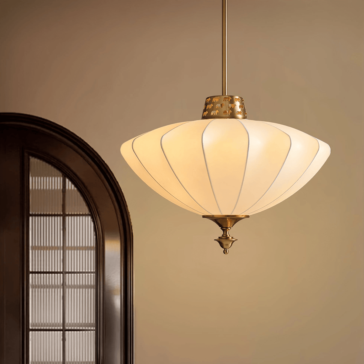 Tovelle Silk Pendant Lamp-Moonnatur