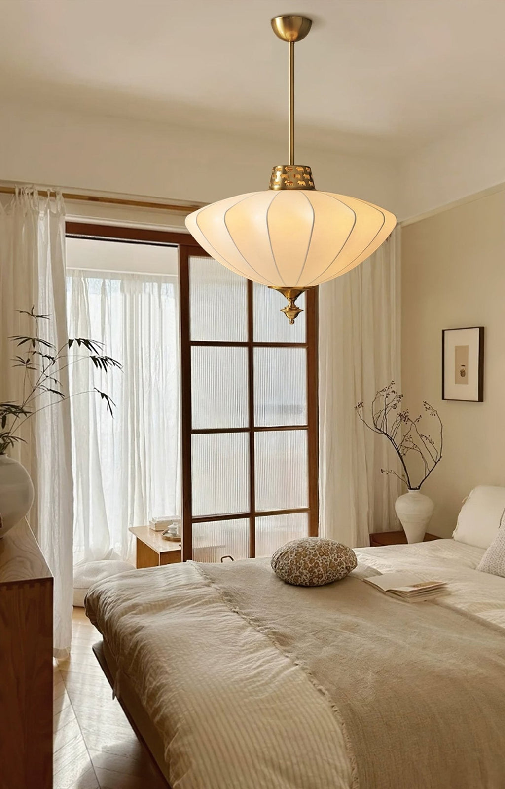 Tovelle Silk Pendant Lamp-Moonnatur