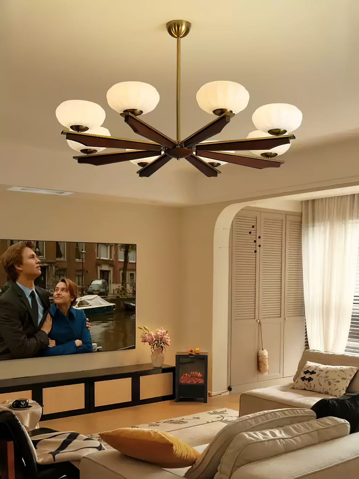 Sernora Wood Chandelier-Moonnatur