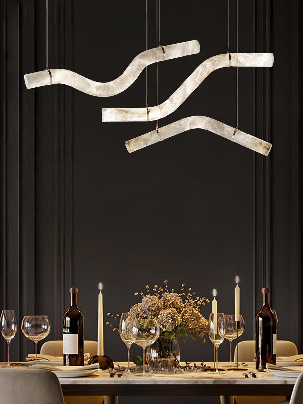 Torrenevia Alabaster Pendant Light-Moonnatur