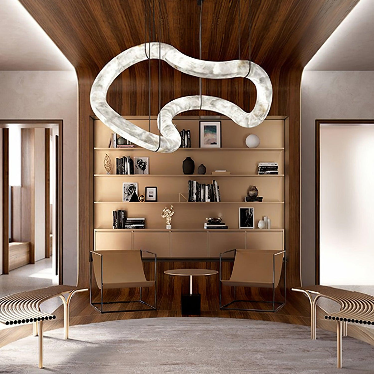 Torrenevia Alabaster Pendant Light-Moonnatur