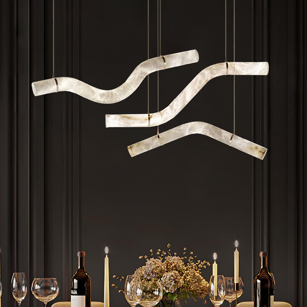 Torrenevia Alabaster Pendant Light-Moonnatur