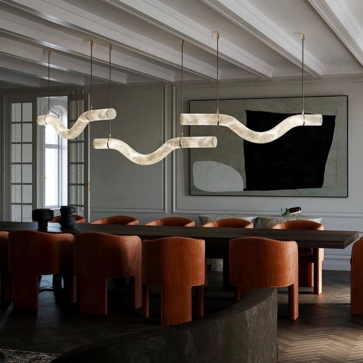Torrenevia Alabaster Pendant Light-Moonnatur