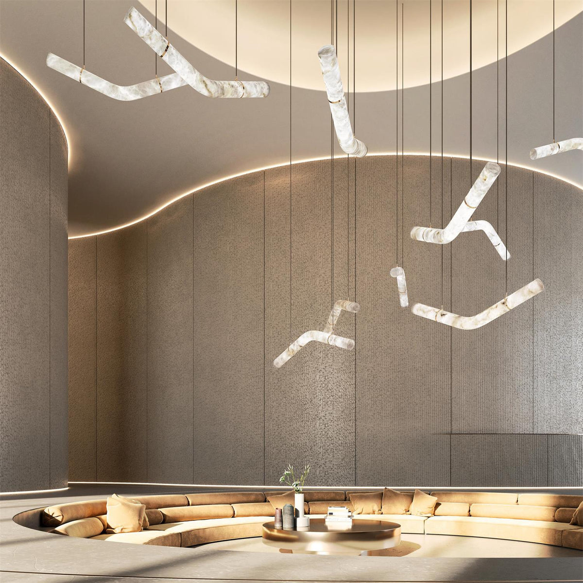 Torrenevia Alabaster Pendant Light-Moonnatur