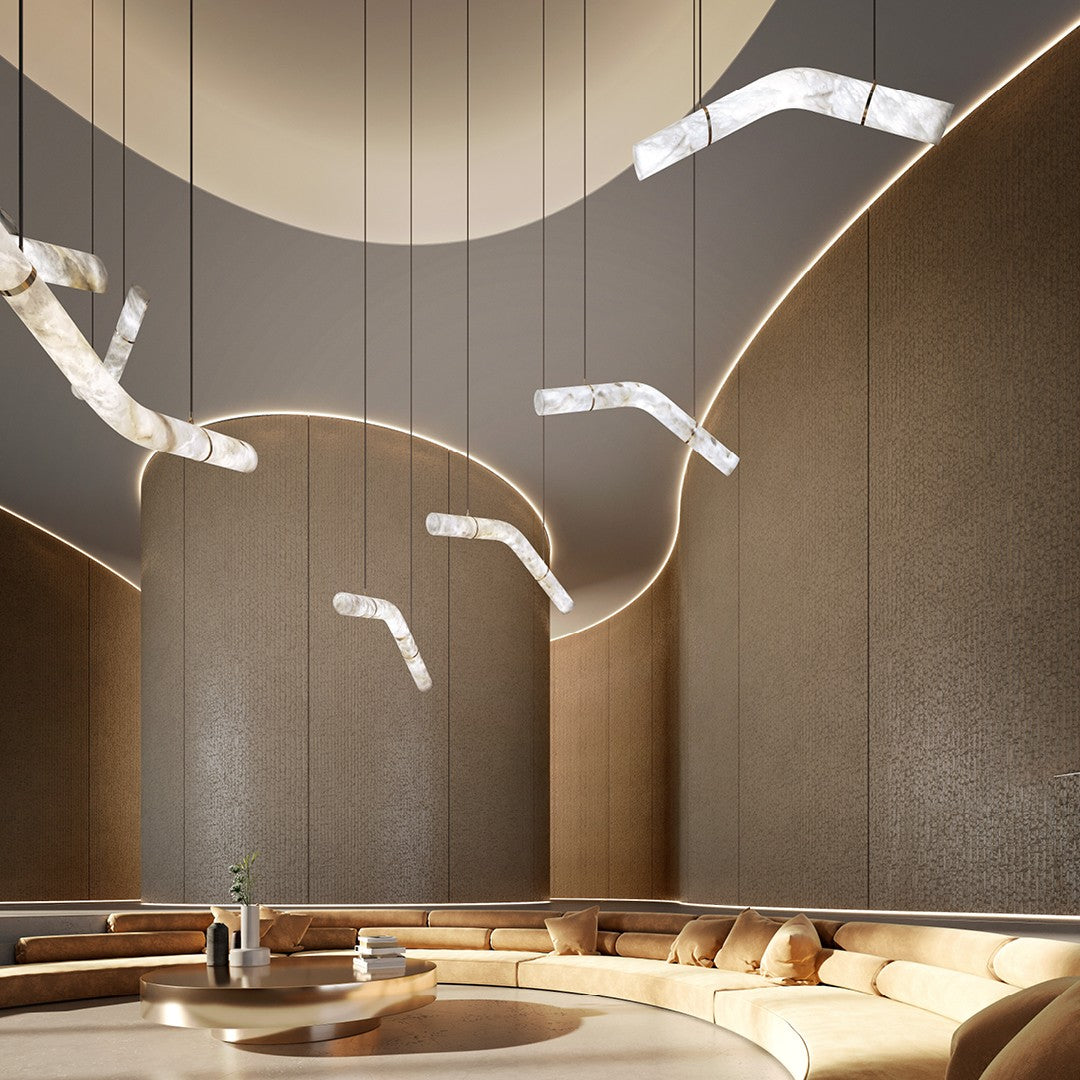 Torrenevia Alabaster Pendant Light-Moonnatur