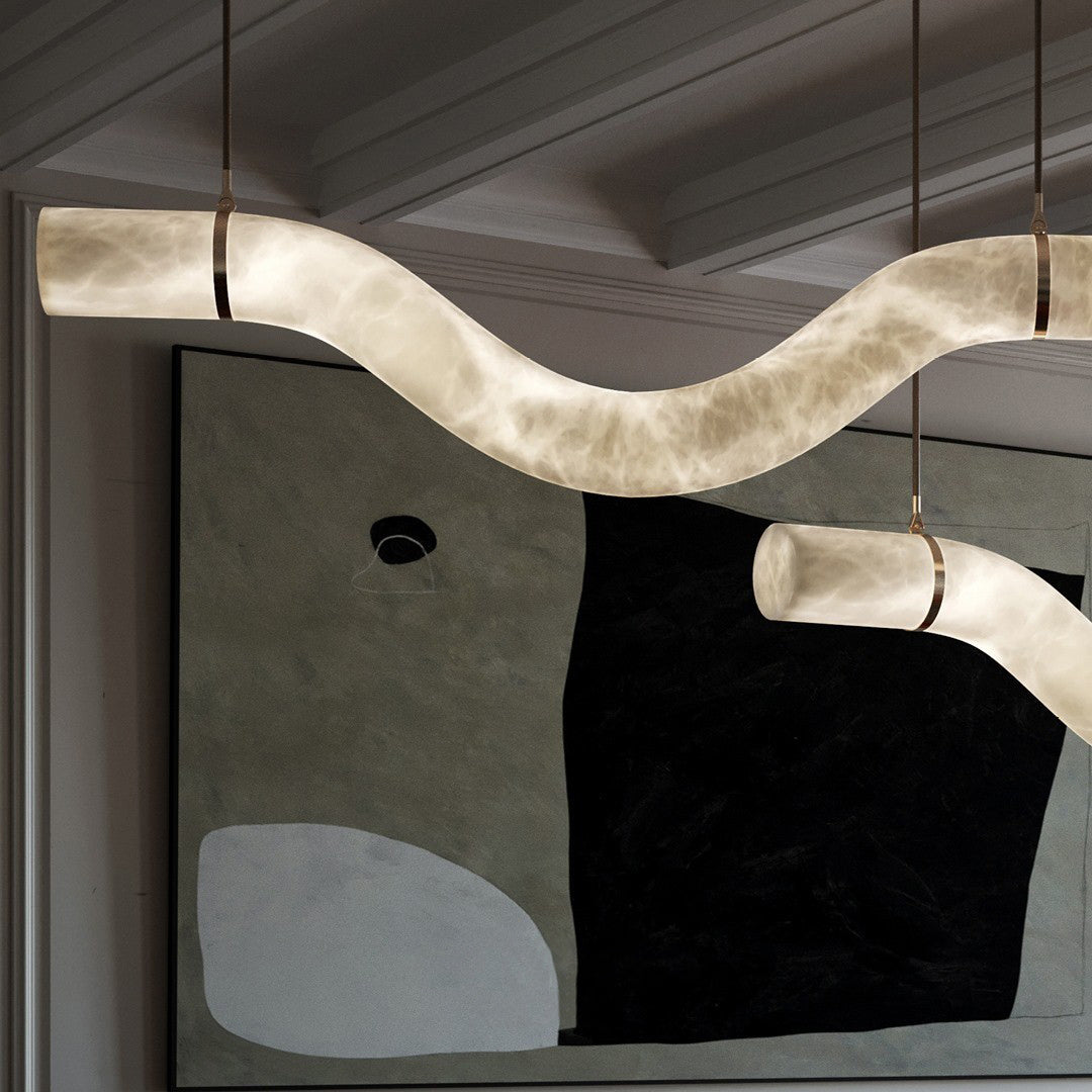 Torrenevia Alabaster Pendant Light-Moonnatur