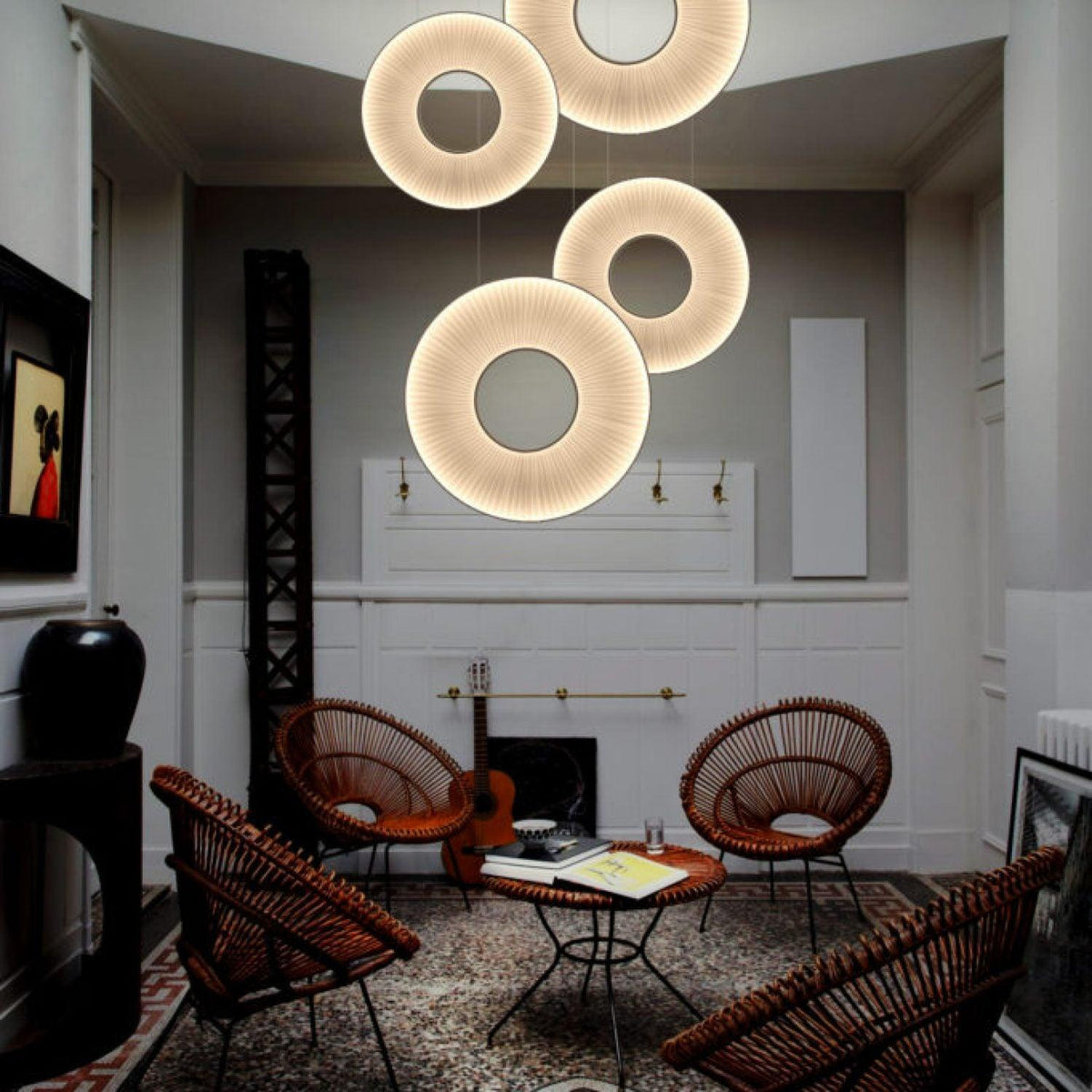 Milrenis Fabric Pendant Light-Moonnatur