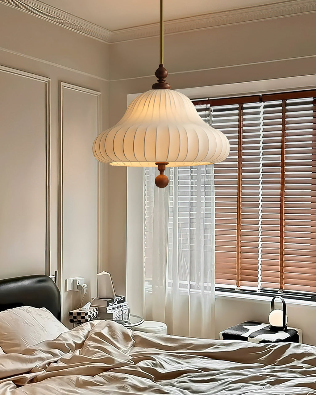 Asterflora Fabric Pendant Light-Moonnatur