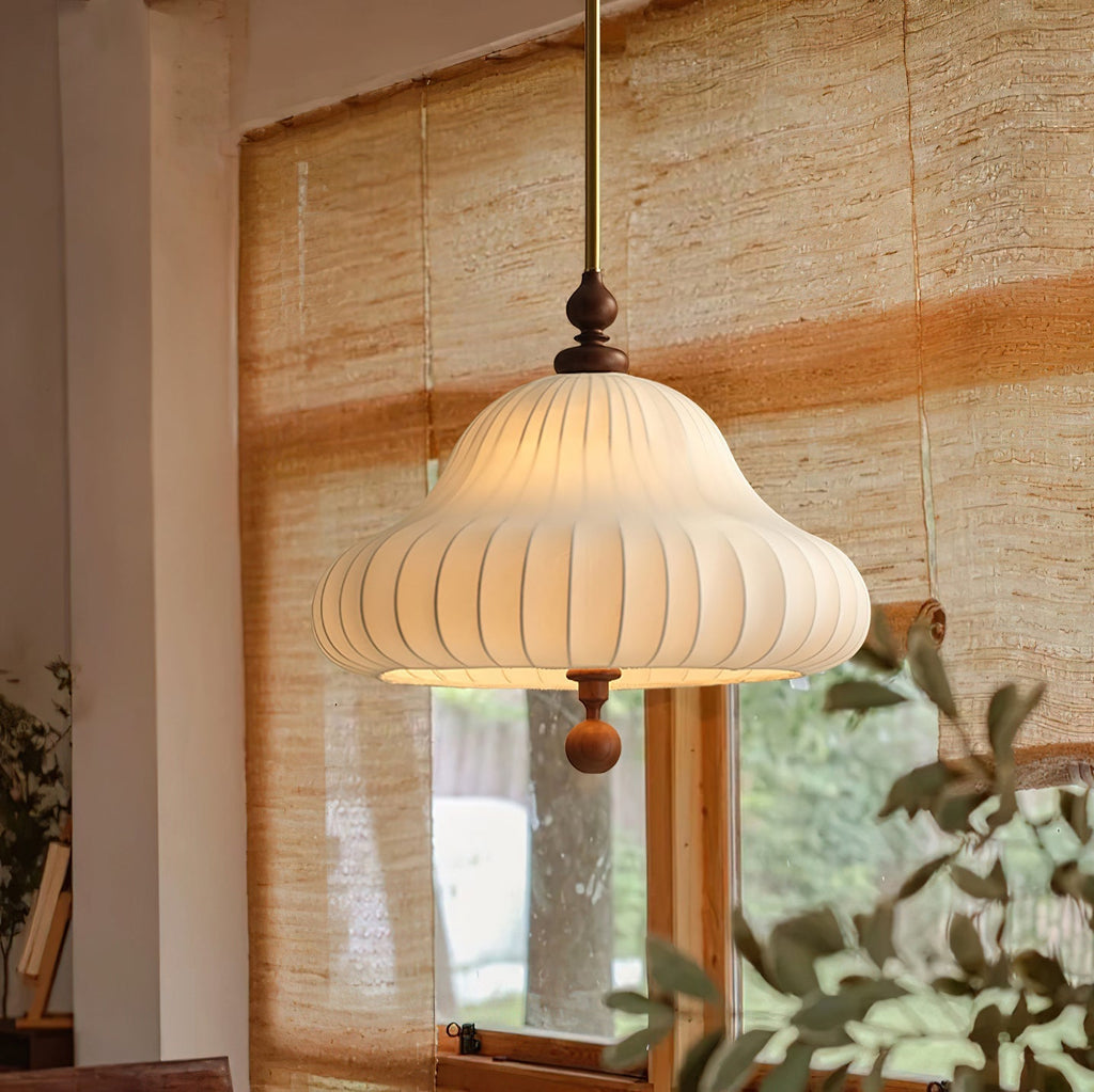 Asterflora Fabric Pendant Light-Moonnatur