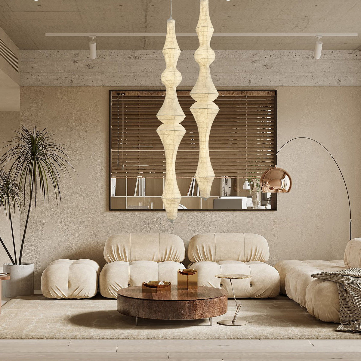 Jarvenelle Silk Pendant Light-Moonnatur