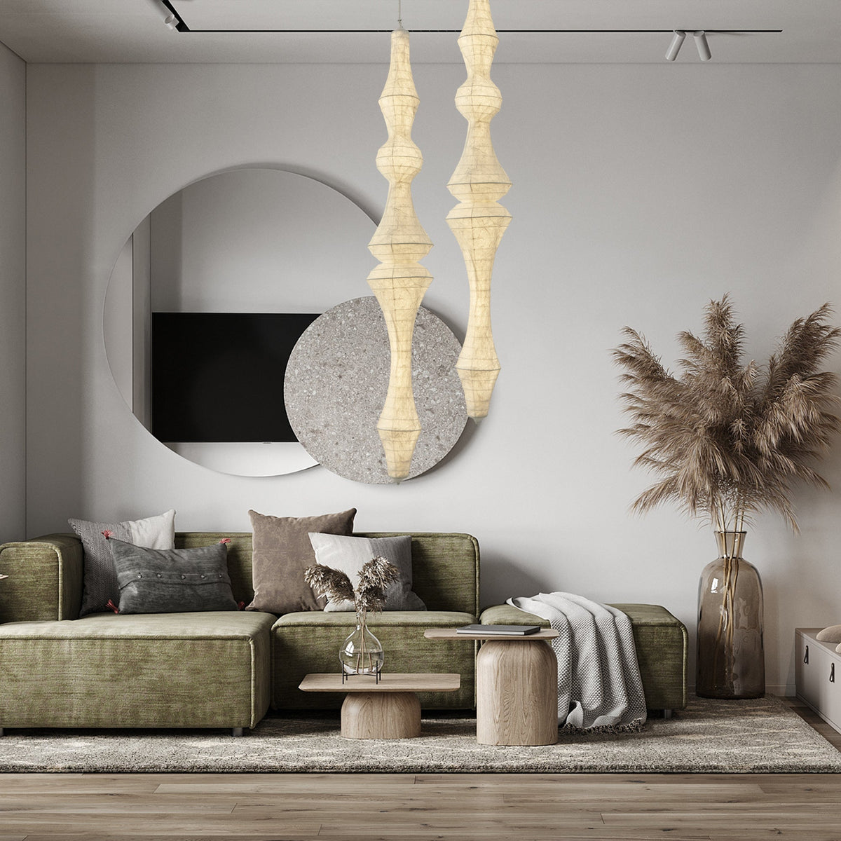 Jarvenelle Silk Pendant Light-Moonnatur