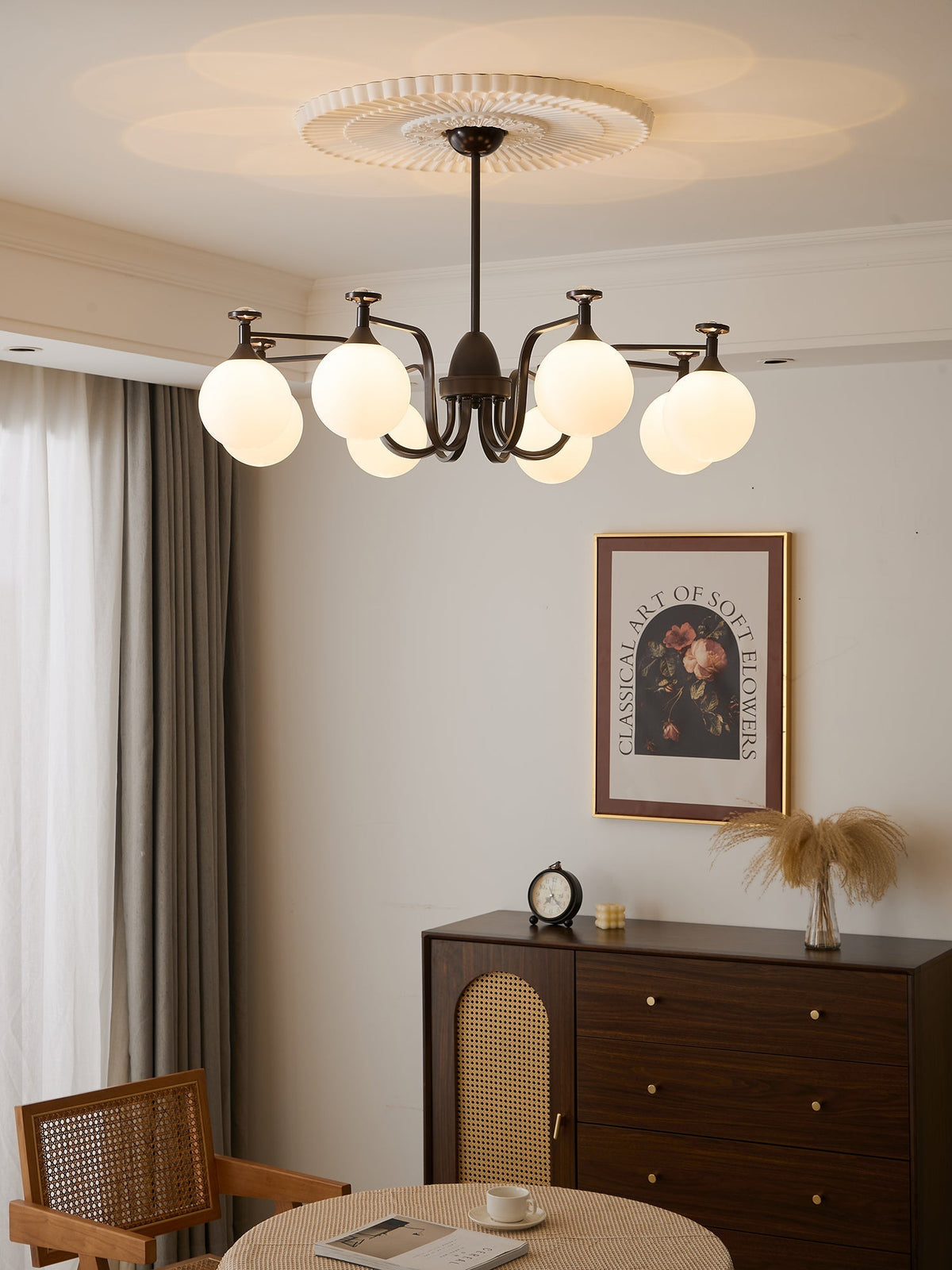 Perenia Glass Chandelier-Moonnatur