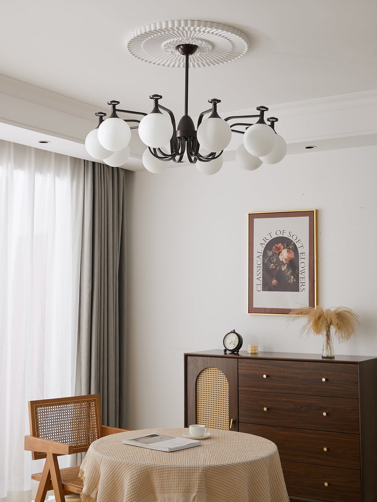 Perenia Glass Chandelier-Moonnatur