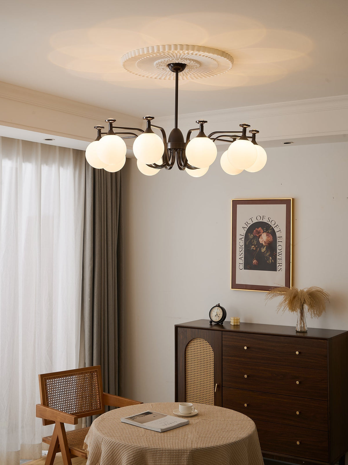 Perenia Glass Chandelier-Moonnatur