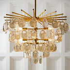 Erlenorie Glass Chandelier-Moonnatur
