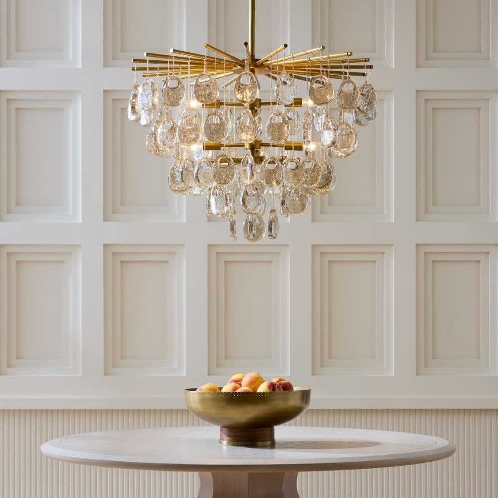 Erlenorie Glass Chandelier-Moonnatur