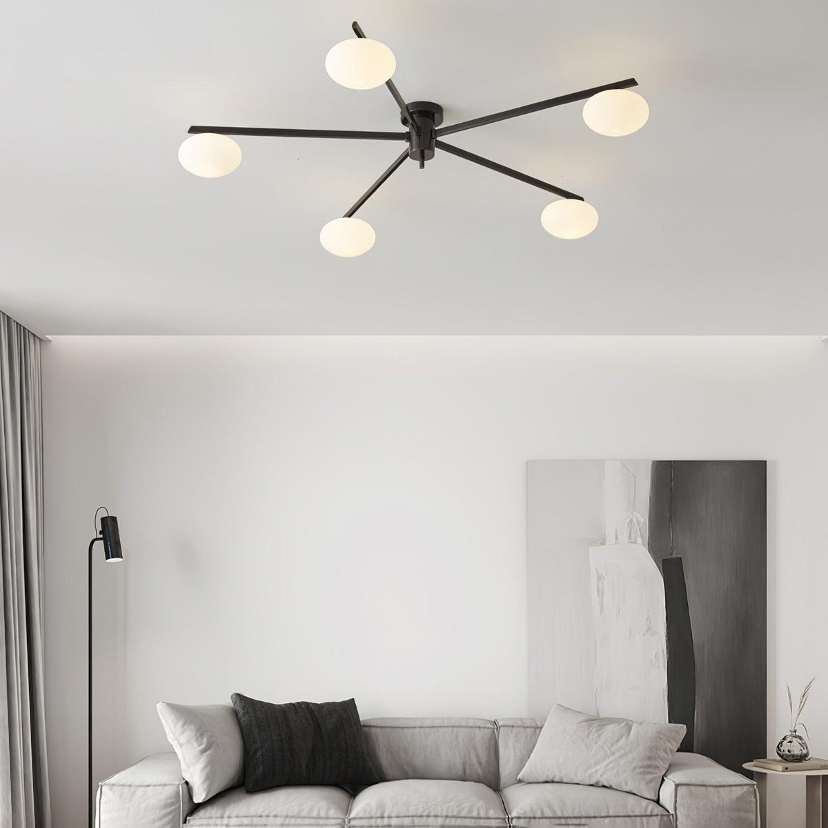 Iverena Glass Ceiling Light-Moonnatur