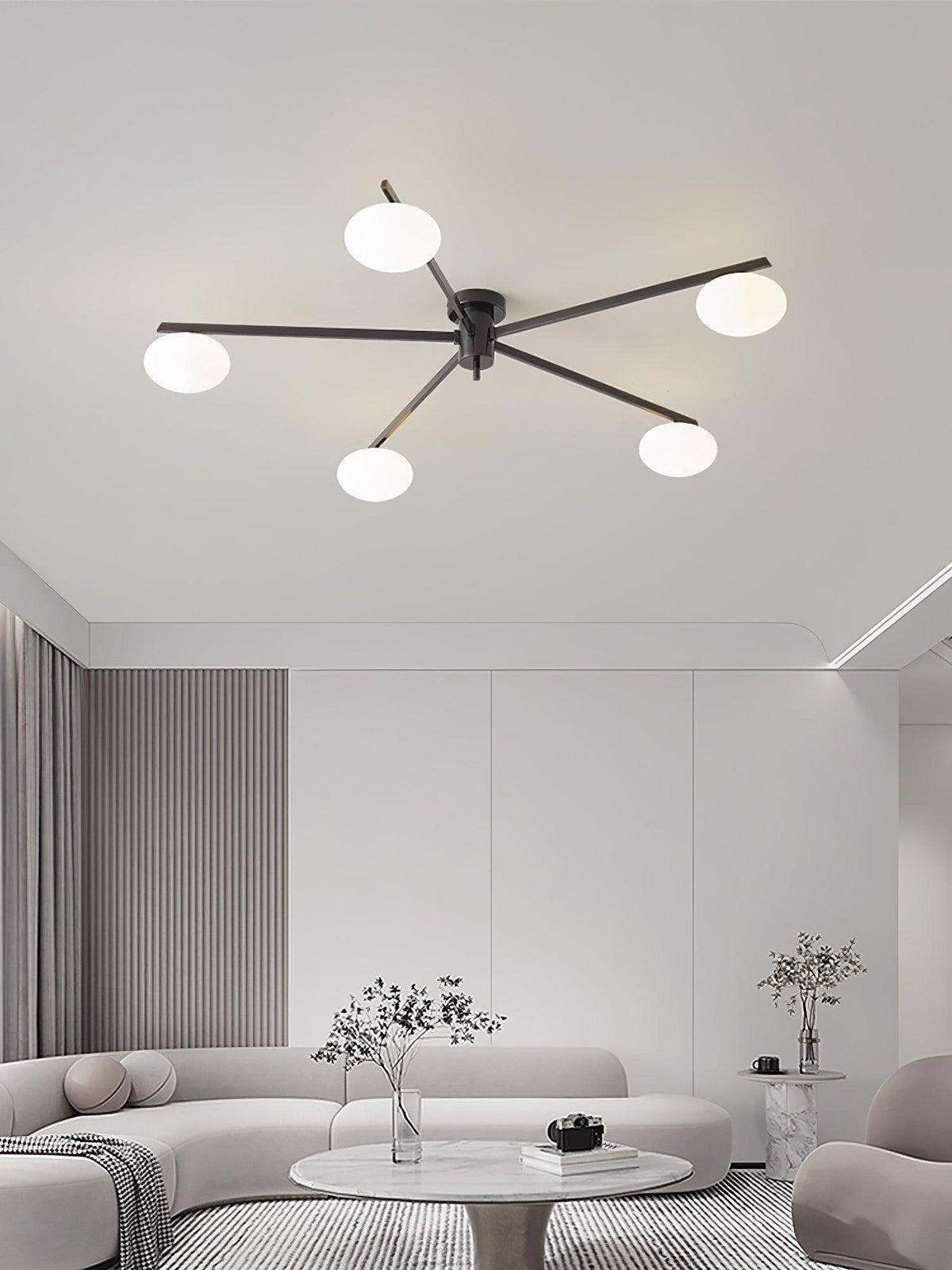 Iverena Glass Ceiling Light-Moonnatur