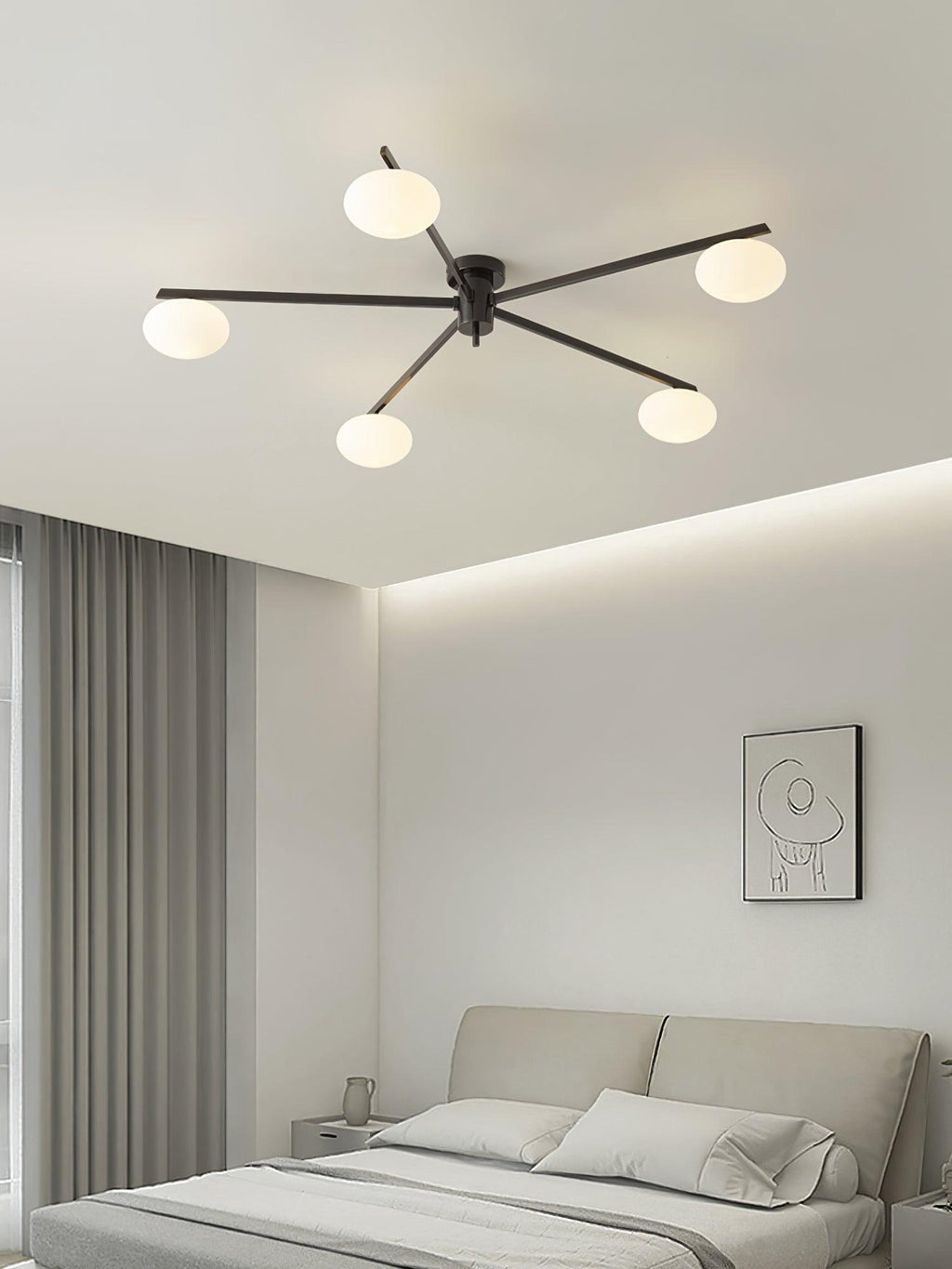 Iverena Glass Ceiling Light-Moonnatur