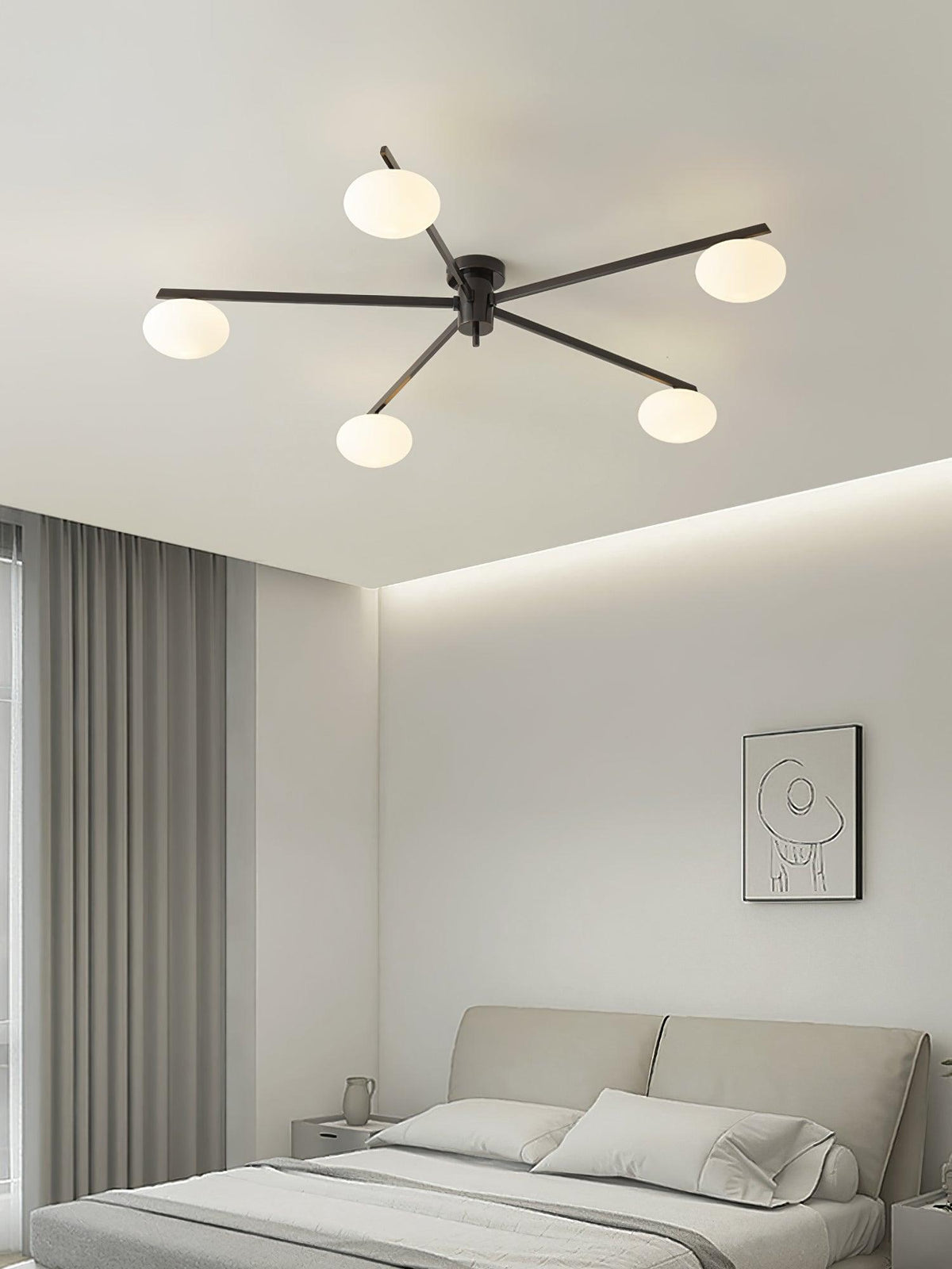 Iverena Glass Ceiling Light-Moonnatur